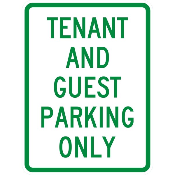Lyle Tenant and Guest Parking Only, 18x24, High Intensity Prismatic, White G-10465-HI_18x24 - main