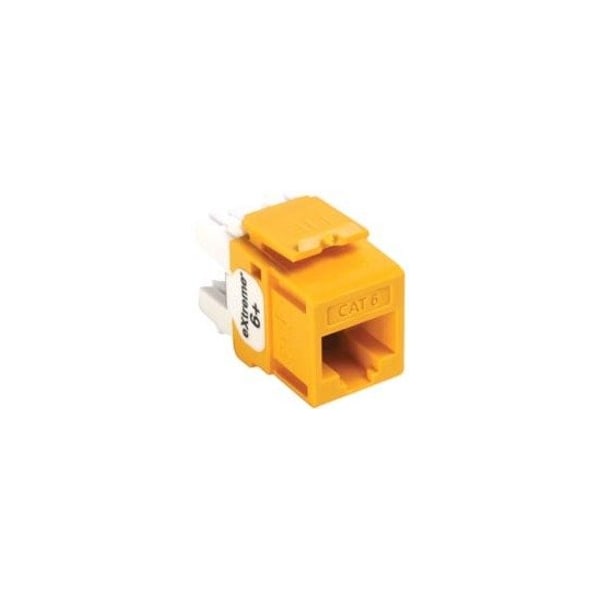 Leviton 1-Port Mod Jack 110 8W8P Utp, T568A/B Cat6 Quickport, Extreme 6+ YL 61110-RY6 - main