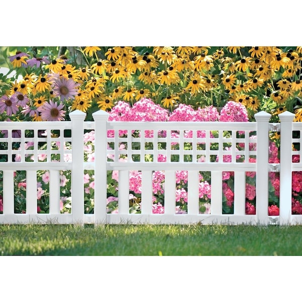 Suncast 20 1/2'' H x 24'' L Resin Decorative Border Fence GVF24 - main