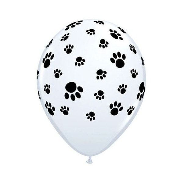 Loonballoon Animal Theme Balloons, 11 inch PAW PRINTS-A-ROUND 12 pcs LOON-76892-Q - main