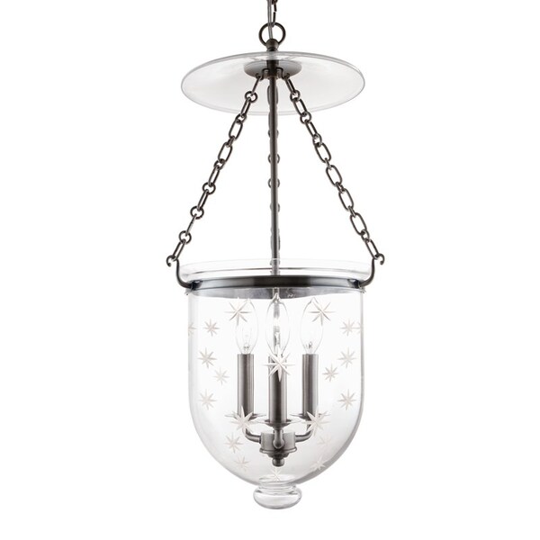 Hudson Valley Lighting Hampton 3 Light Pendant 12 In. Historic Nickel 254-HN-C3 - main