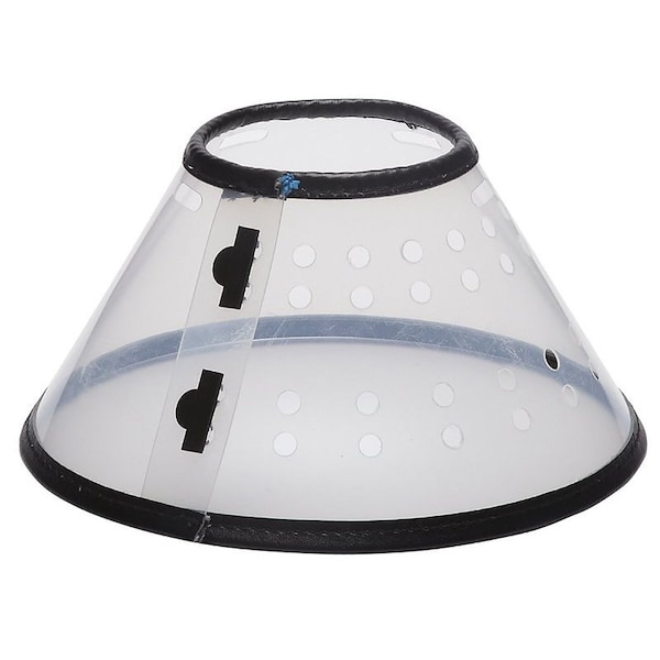 Total Pet Elizabethan Collar, Fits Neck Size 5-1/2 to 9-1/2 in, Cat, Dog, Polypropylene Plastic, Clear TP7167 10 11 - main