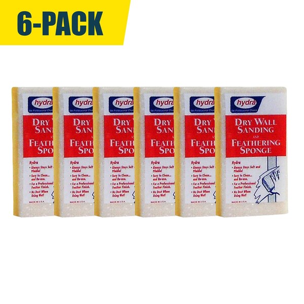 Hydra Drywall Sanding Sponge 9in x 4-1/2in x 1-3/4in - 6PK DW12-6 - main