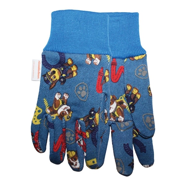 Midwest Quality Gloves Nickelodeon Kids Cotton Gardening Gloves Blue, 6PK 7503782 - main