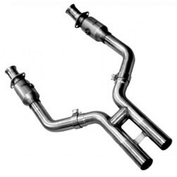 Green Arrow Equipment 2.5 x 2.5 in. Auto & Manual Catted H Pipe for 2005-2010 Ford Mustang GT 4.6L 3V GR2060083 - main