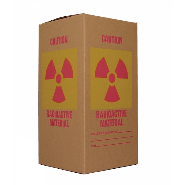 Landsberg Co Corrugated Waste Box for Radioactive Material, 12 1/4 x 12 1/4 x 24 3/4 Inches, 25 per Case, 25PK BRS-15 - main
