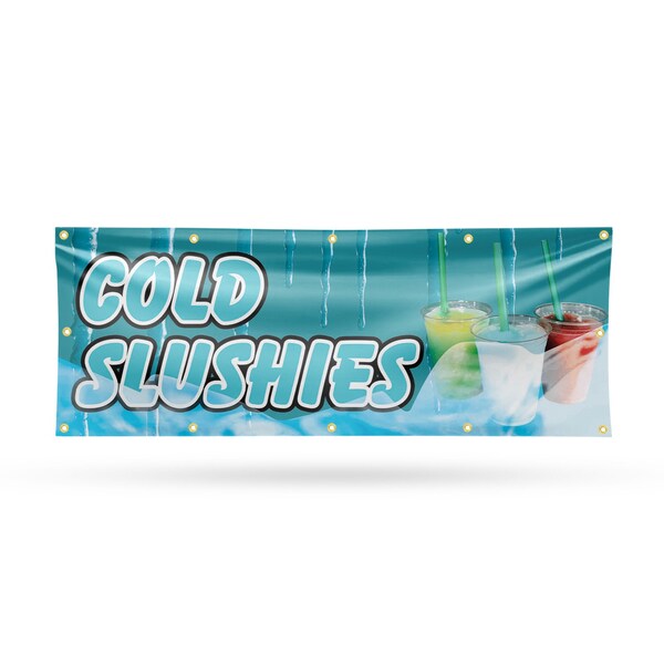 Signmission Cold Slushies, 48 Inch x 120 Inch, Vinyl Banner B-120-30518 - main