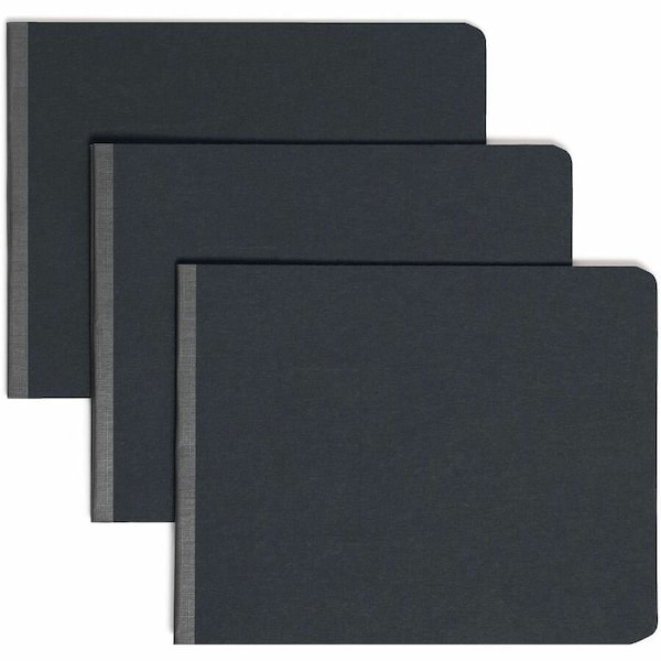 Smead End Opening Pressboard Report Cover, Prong Fastener, Letter, Black 81125 - main