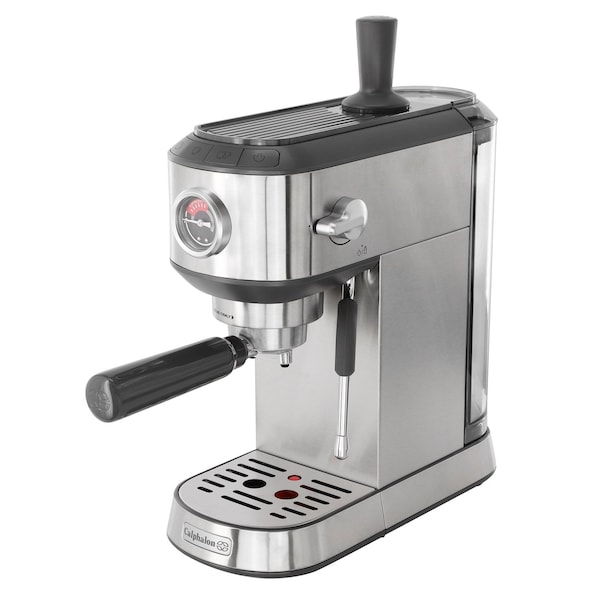 Calphalon Miniatura Compact Espresso Machine and Milk Frother in Silver 750124767M - main
