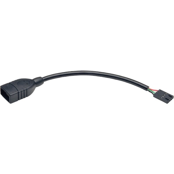 Tripp Lite USB 2.0 A FEMALE TO USB MOTHERBOARD 4-PIN IDC HEADER CABLE 6 IN U024-06N-IDC - main