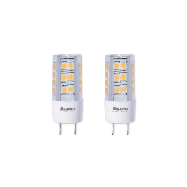 Bulbrite 35-Watt Equivalent T4 Dimmable Bi-Pin (GY8) LED Light Bulb Warm White Light, 2PK 861523 - main
