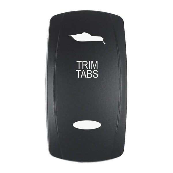 Pacer Group Pacer Actuator - 'TRIM TABS' f/V Series Contura Switches - Black - Laser Etched Top/Bottom Light EV2LE-TRM - main