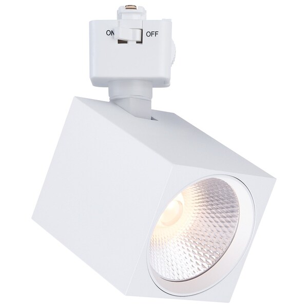 Satco 8 Watt LED Track Head CCT Selectable Dim to Warm J Style 48 Degree Beam Angle 120 Volt White Square JH5054 - main