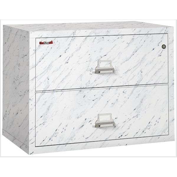 Fireking 2 Drawer, 1 Hr Fire & impact rated, 31" wide lateral Calcutta Marble 2-3122-CMA - main