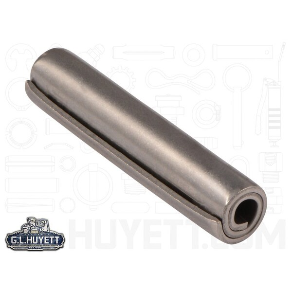 Huyett Coiled Spring Pin, Heavy Duty, Nickel Plated 302/304 Stainless Steel, 0.375 in Dia x 1.750 in Length SPC3P-375-1750H - main