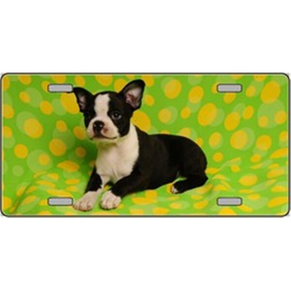 Powerhouse Boston Terrier Dog Pet Novelty License Plates- Full Color Photography License Plates PO525337 - main