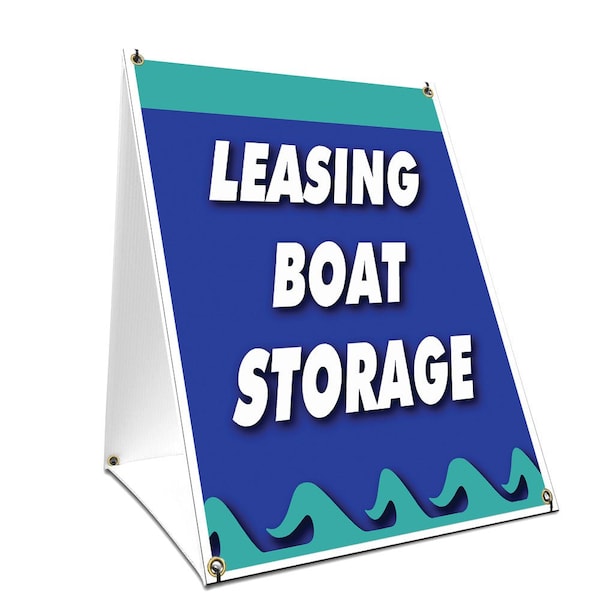 Signmission Leasing Boat Storage, 36 Inch x 24 Inch A-frame Yard Sign, Plastic Sign SBC-2436-Leasing Boat Storage - main