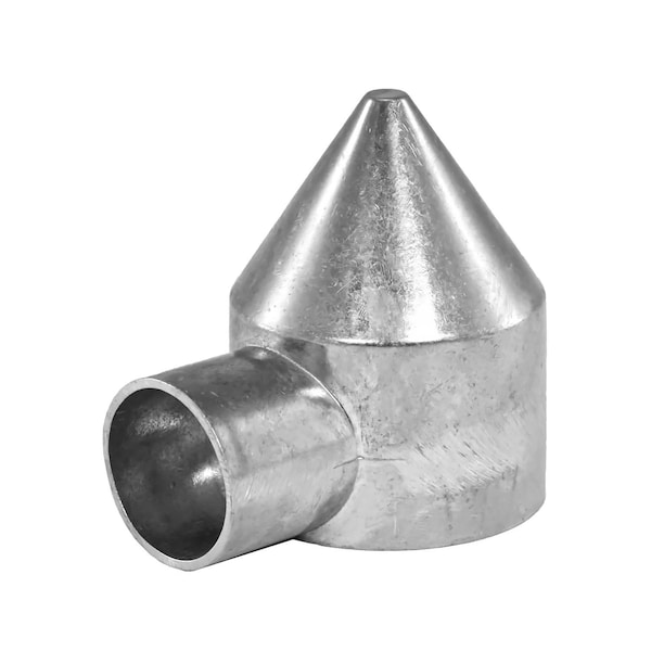 Midwest Air Technologies YardGard 3.6 in. L Silver Aluminum Chain Link Bullet Cap 1 pk 662817 - main