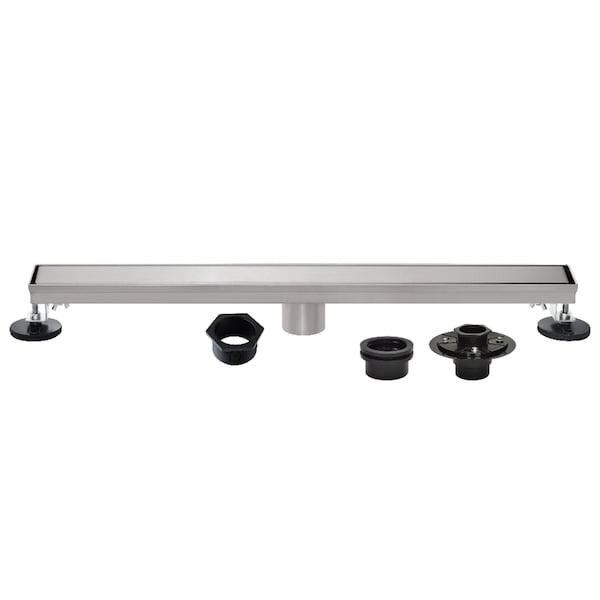Kingston Brass 32-Inch Stainless Steel Linear Shower Drain with Reversible Tile Insert and Flat Grate BSFK3228 - main