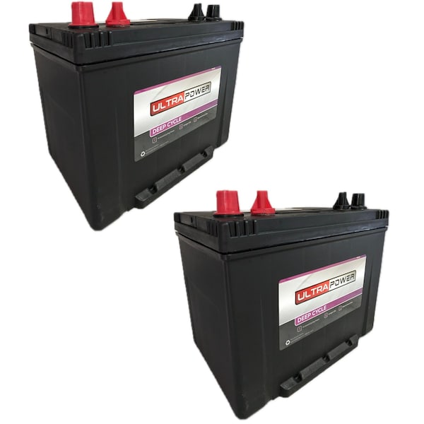 Ultrapower 12V 625 MCA Maintenance-Free Marine Battery Group 24, 2PK EV24 - main