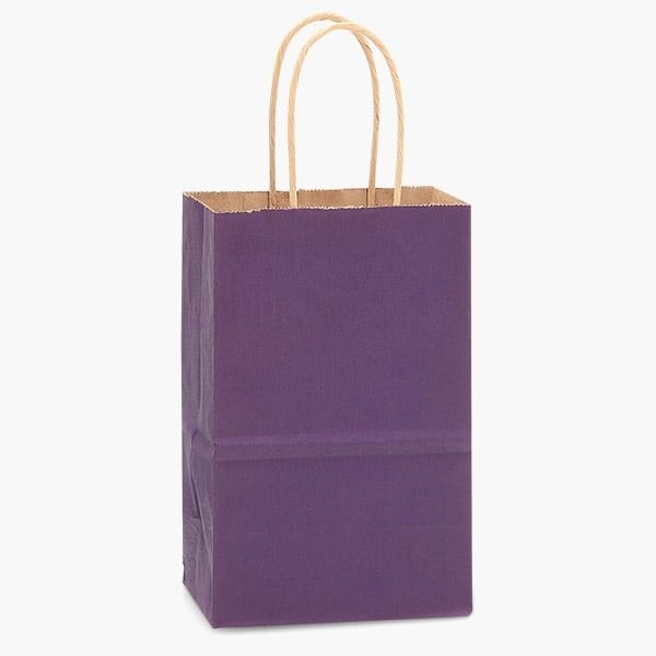 Nashville Wraps Purple Recycled Kraft Bags, Rose 5.5x3.25x8.375", 100PK HRTPU - main