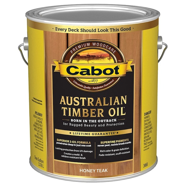 Australian Timber Oil 1 Gal Cabot Honey Teak Triple Oil Protection 3458 - main