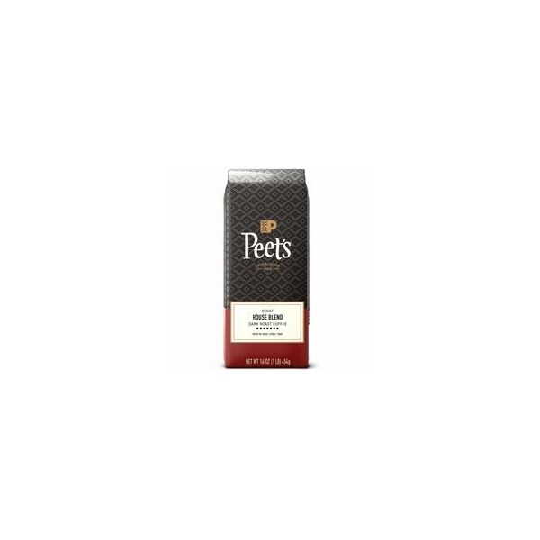 Peets Coffee Peet's CoffeeTM Ground House Blend Decaf Coffee, Dark, 16 oz, Ground, Decaffeinated 501487 - main