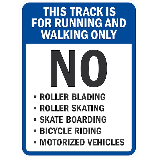 Lyle This Track Is For Running And Walking Only No, 18x24, High Intensity Prismatic, White G-10852-HI_18x24 - main