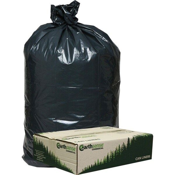 Webster Industries 33 gal Trash Bag, Medium, 0.90 mil (23 Micron), Black RNW1TL80 - main