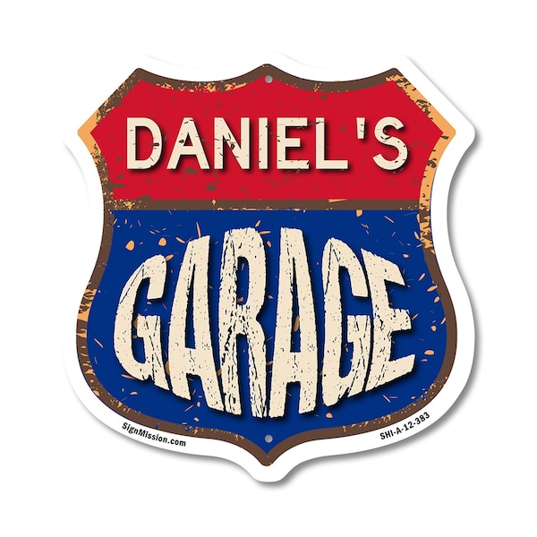 Signmission Daniel's Garage, 12 Inch X 12 Inch, Aluminum Metal Sign SHI-A-12-383-DANIEL - main
