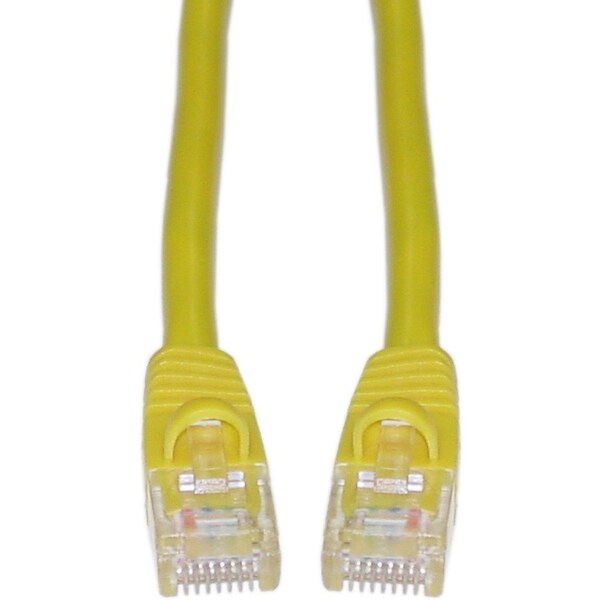 Cable Wholesale Cat5e Yellow Copper Ethernet Patch Cable, Snagless/Molded Boot, POE Compliant, 75 foot 10X6-08175 - main