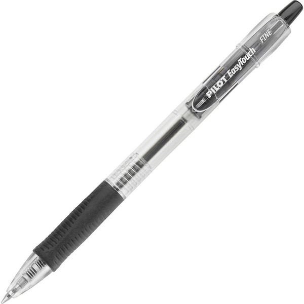 Pilot EasyTouch Ballpoint Retractable Pen, Fine, Black Ink, Dozen 32210 - main