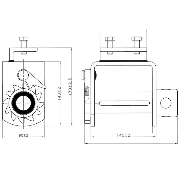 Doleco Web Winch-Bottom Mount-Std. Portable w/2SS 28100008 - main
