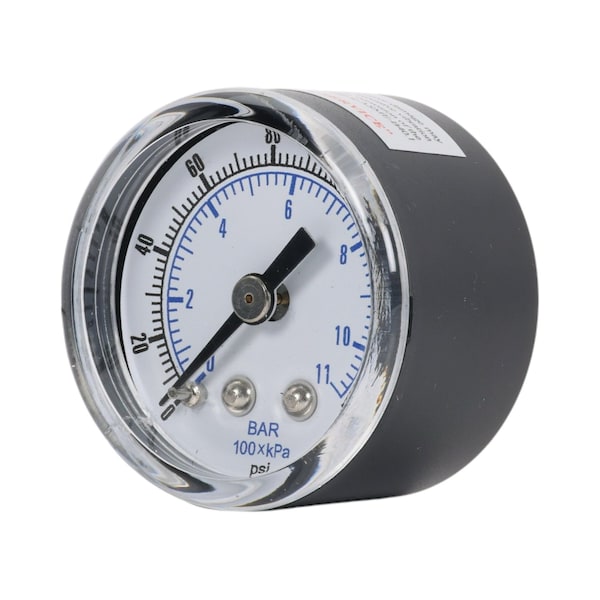 Zoro Select Pressure Gauge, 1/8 in NPT, Center Back Location SEP-102D-158F - main
