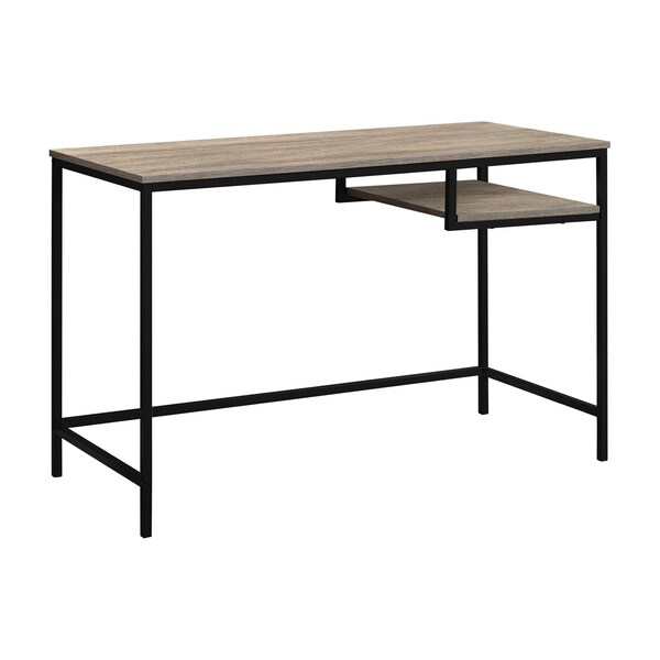 Homeroots 48" Taupe and Black Computer Desk 333491 - main