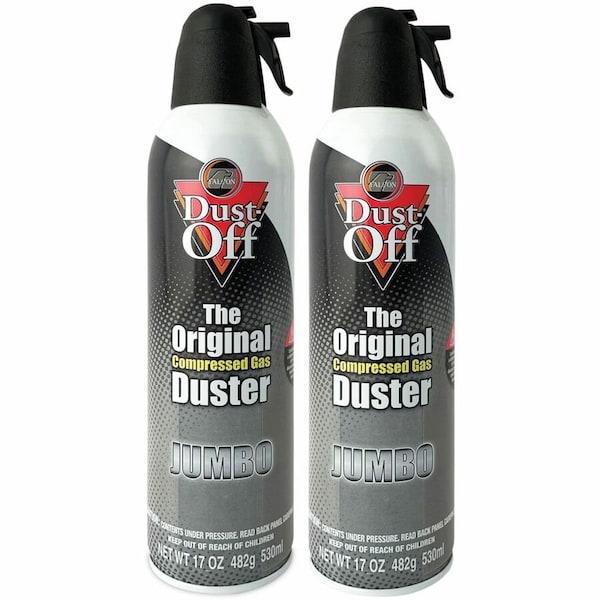 Dust-Off Falcon Dust-Off Jumbo Disposable Dusters - Ozone-safe, Moisture-free - Gray - 2 / Pack DPSJMB2 - main