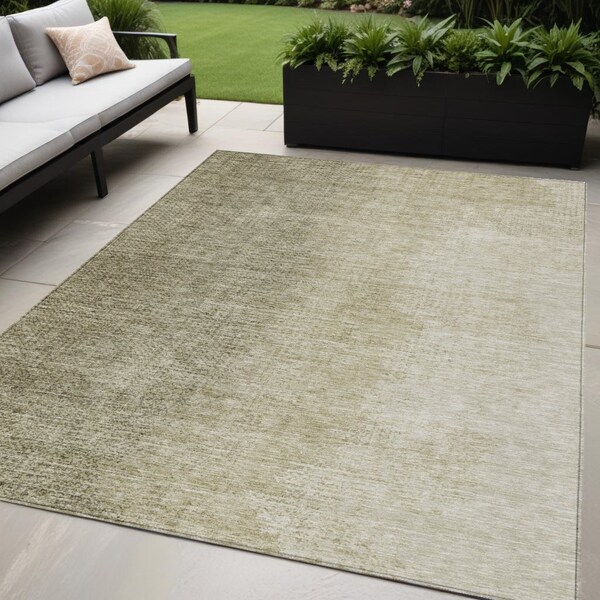 Homeroots 5' X 8' Brown Beige And Taupe Abstract Washable Indoor Outdoor Area Rug 588209 - main