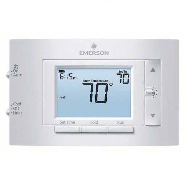 White-Rodgers 80 Series Thermostats, 7 Programs, 2 H, 1 C, Wall Mount, Hardwired/Battery, 24VAC 1F83H-21PR - main