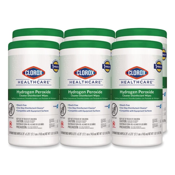 Clorox Towels & Wipes, Canister, Unscented, White, 6 PK 30825 - main