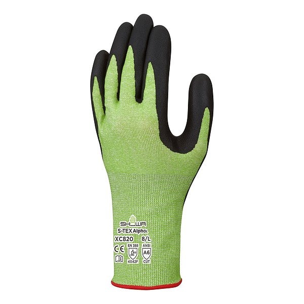 Showa Disposable Gloves, 2.5 mil Palm, Nitrile, Powder-Free, 200 PK, Black, S 7501PFS - main