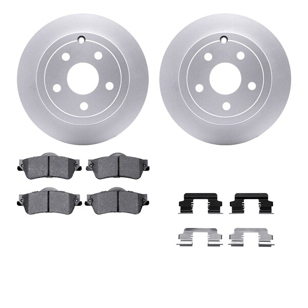 Dynamic Friction Co DFC GEOSPEC Coated Rotors with 5000 Brake Pads - Ceramic and Hardware 4512-52031 - main