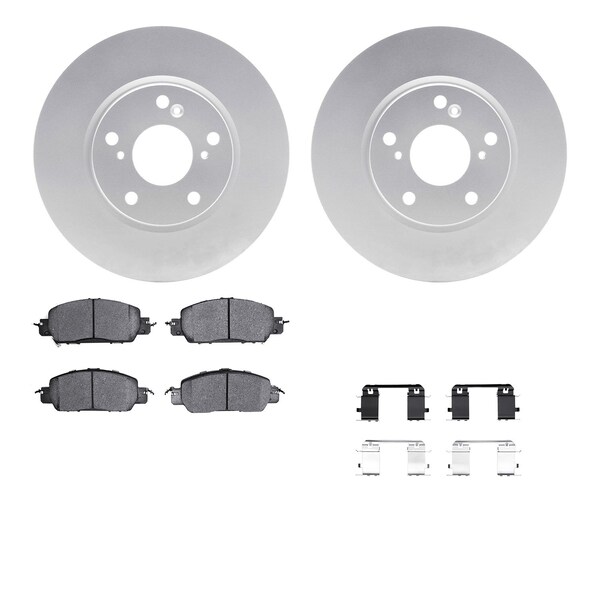 Dynamic Friction Co DFC GEOSPEC Coated Rotors with 5000 Brake Pads - Ceramic and Hardware 4512-59192 - main