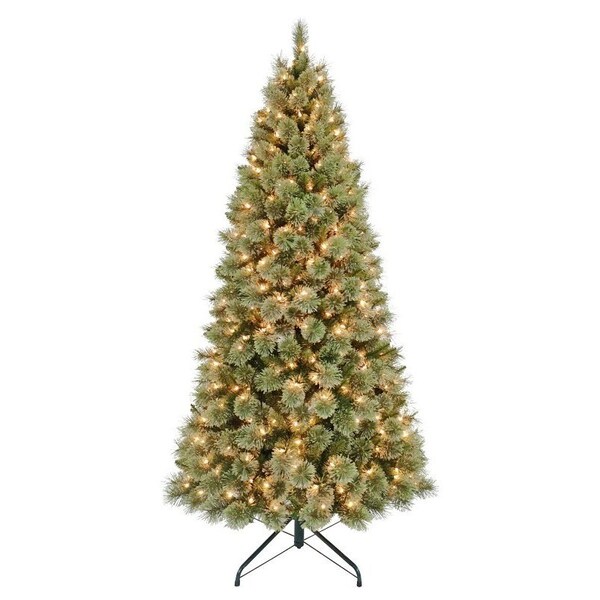 Puleo Asia Ltd 357-4048-T70C4 Artificial Tree, 7 ft, Cashmere Monterey Pine Family, CUL adaptor, Warm White LED 3574048T70LW4CUL - main