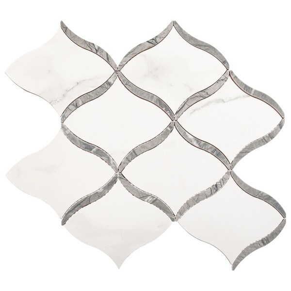 Andova Tiles Ciara Alvar White 11-in. x 13-in. Marble Look Matte Porcelain Wall & Floor Tile ANDCIA1265 - main