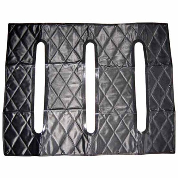 Ilc FREIGHTLINER CLASSIC 120 YEAR 1999 3 SLOT BLACK QUILTED VINYL WINTER FRONT GRILLE COVER Replacement FRTLNR CLASSIC 120 1999 3 SLOT BLACK QUILTED VINYL - main