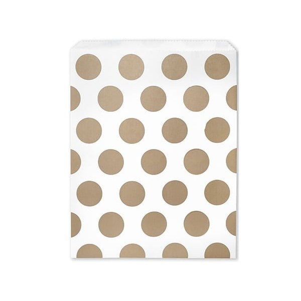 Nashville Wraps Gold Polka Dots Paper Merchandise Bags, 12x15, 100PK MB3GDM - main