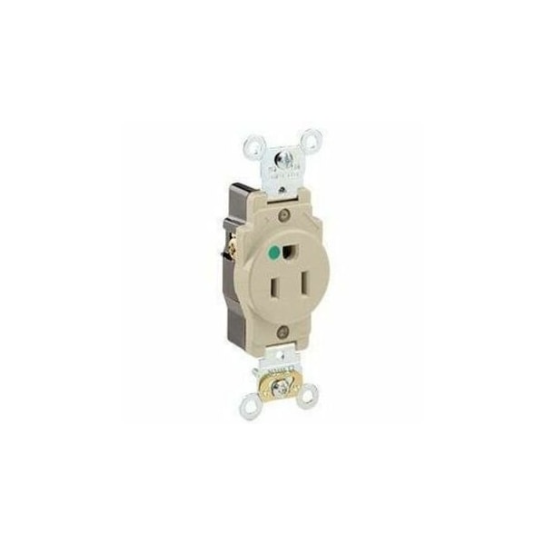 Leviton Electrical Receptacles 515R Hg Singl Recep Hg Iv 8210-I - main