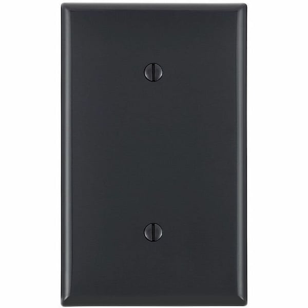 Leviton Blank Wallplate, Standard Size, Gang 1, Black 80719-E - main