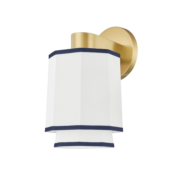 Hudson Valley Lighting Riverdale 1 Light Wall Sconce 6.5 In. Aged Brass 3201-AGB - main