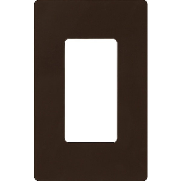 Lutron Designer Wall Plates, Number of Gangs: 1 Gloss Finish, Brown CW-1-BR - main